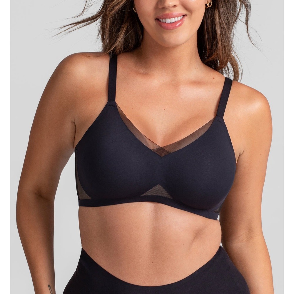 NEW Honeylove CrossOver Bra Black 2X 42C 42D 44B Wireless Convertible LWBR0303